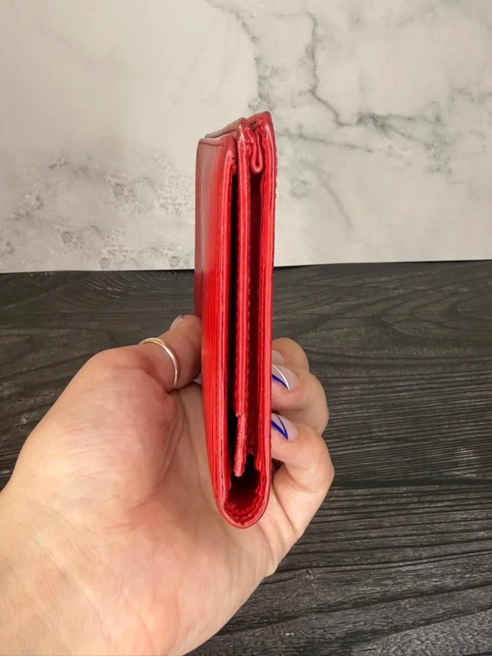 Louis Vuitton Epi Red Long Bifold Wallet | Vintage | Date Code: CA0964
